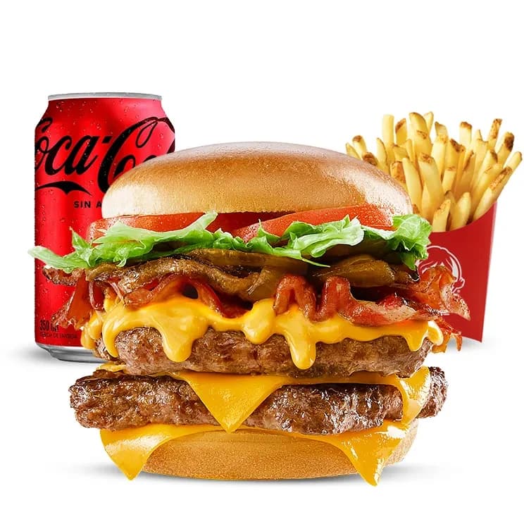Combo Bacon Cheddar Lovers Doble — menú Wendy's Chile