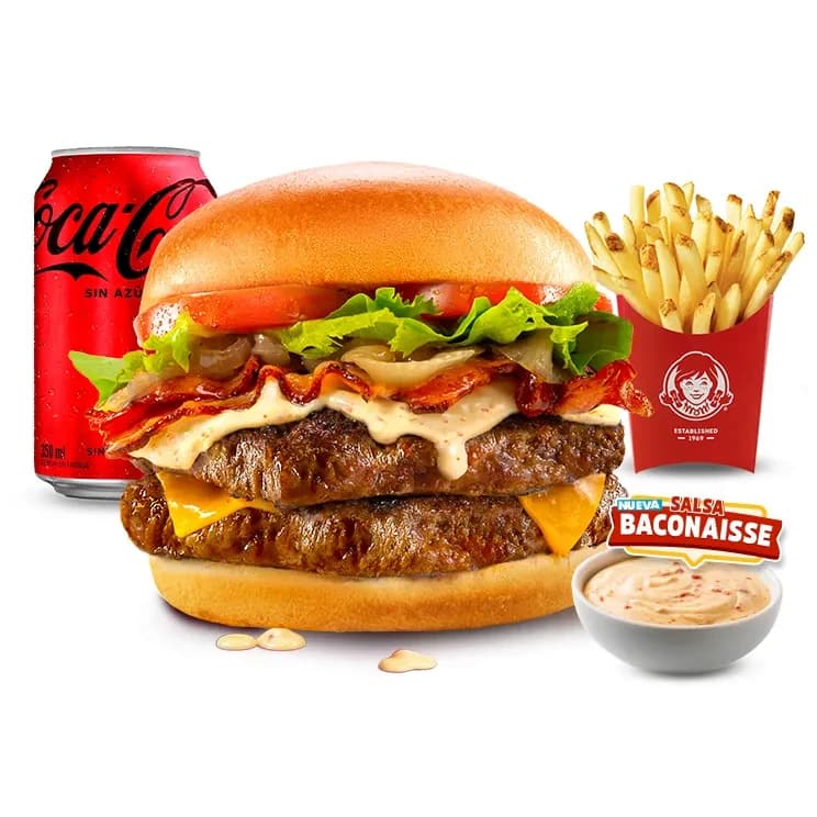 Combo Baconaisse Doble — menú Wendy's Chile