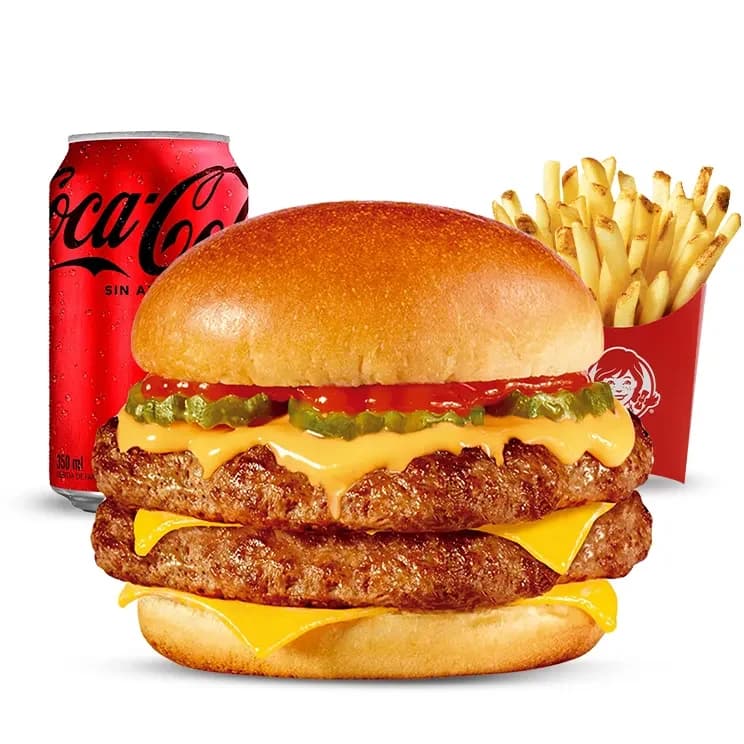 Combo Cheddar Melt Doble — menú Wendy's Chile