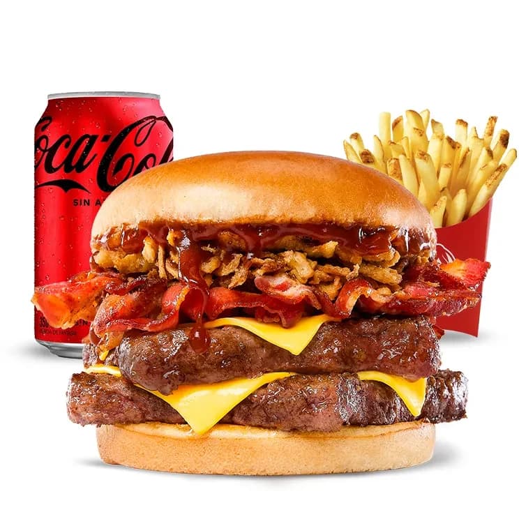 Combo Crispy BBQ Bacon Doble — menú Wendy's Chile