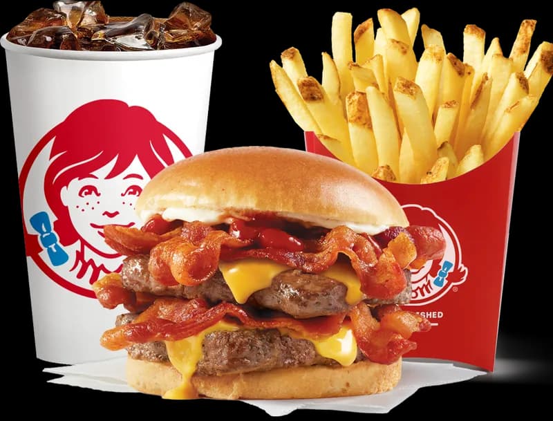 Baconator combo with fries and a drink from Wendy’s Georgia