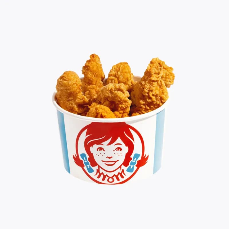 Bucket of 8 breaded chicken strips from Wendy’s Georgia