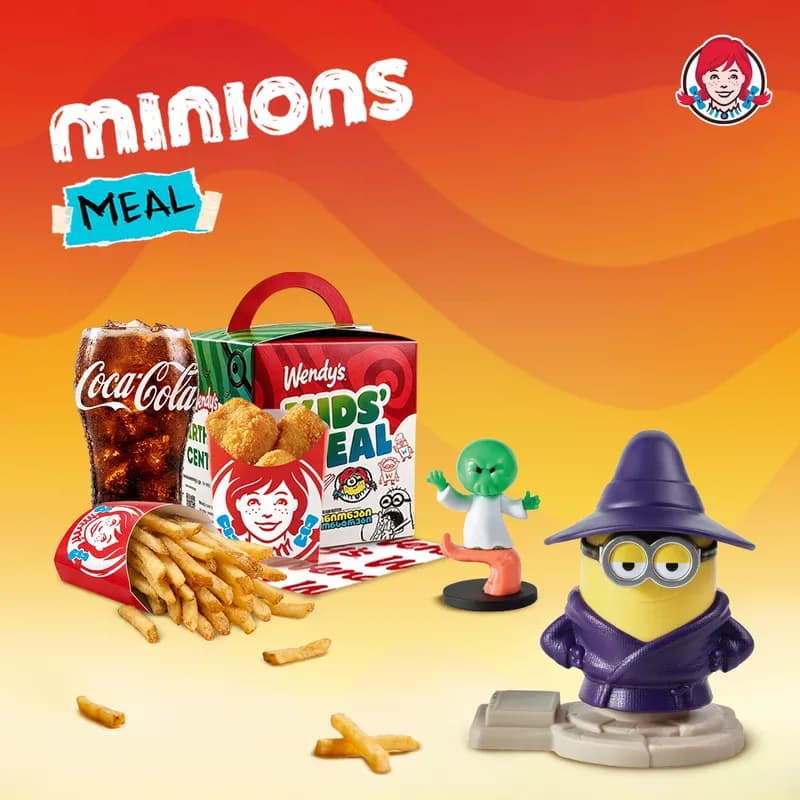 Wendy’s Georgia Kids’ Meal box with nuggets, fries, Coca-Cola and a Minions toy