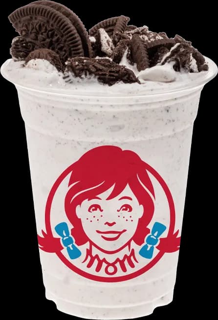 Twisted Frosty with Oreo pieces in a Wendy’s cup, from the Georgia menu