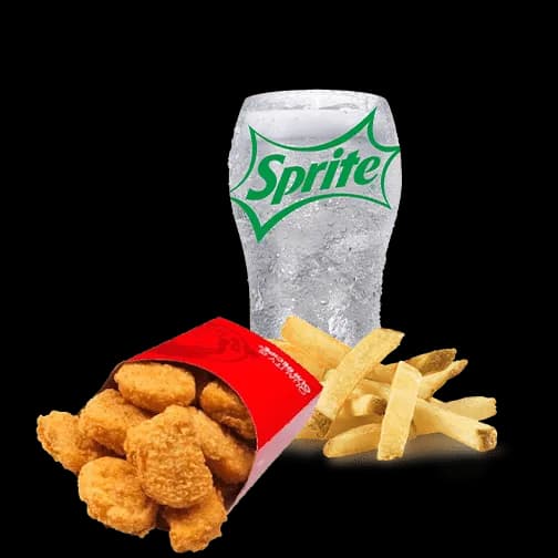 Chicken nuggets combo with fries and a Sprite from Wendy’s Jamaica
