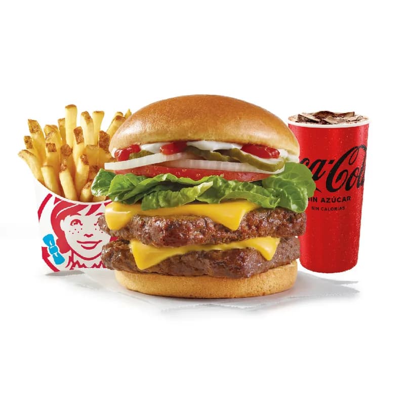 Combo Dave’s Doble con papas y refresco de Wendy’s Panamá