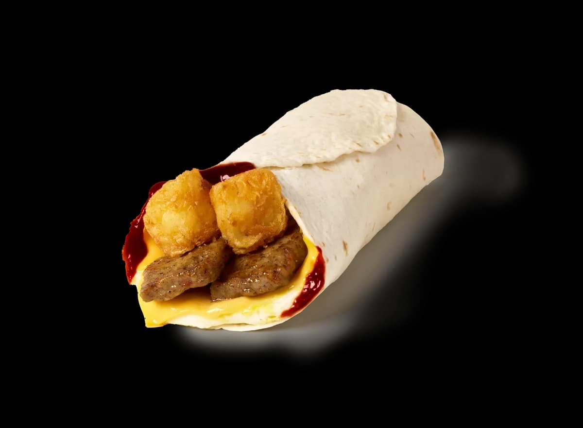 Sausage Breakfast Wrap, HP Brown Sauce from Wendy's UK