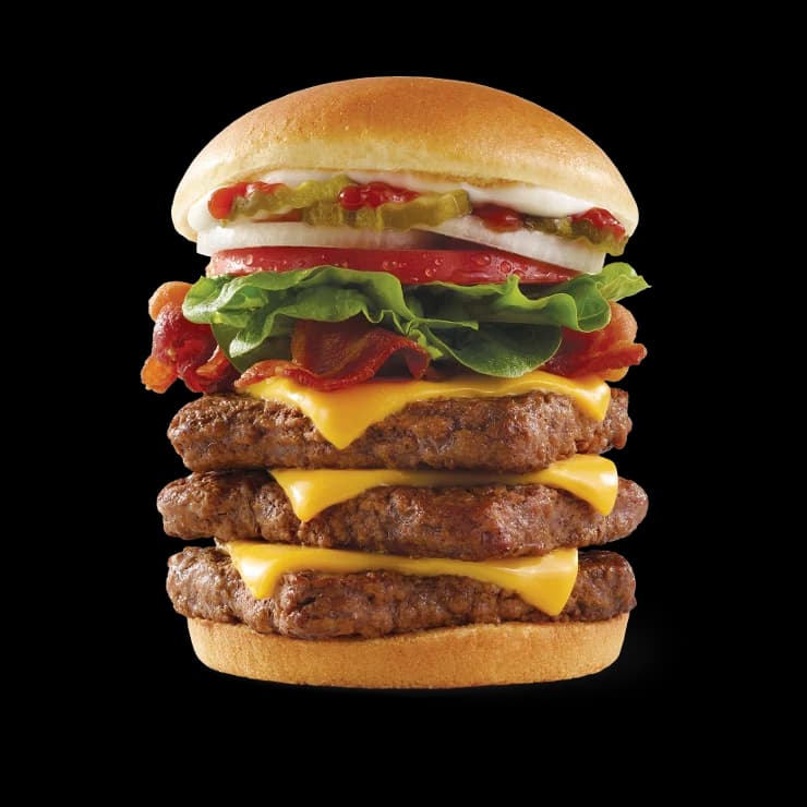 Bacon Deluxe ¾lb.* Triple - Wendy's Menu and Prices for Canada