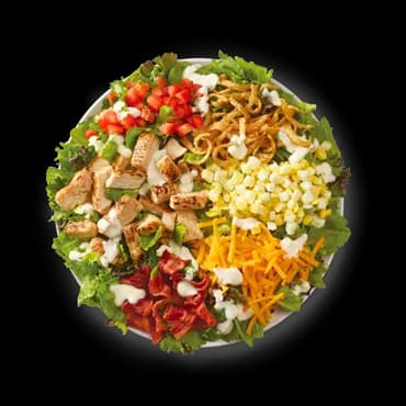 Cobb salad with chicken, bacon, egg and cheese from Wendy’s Trinidad
