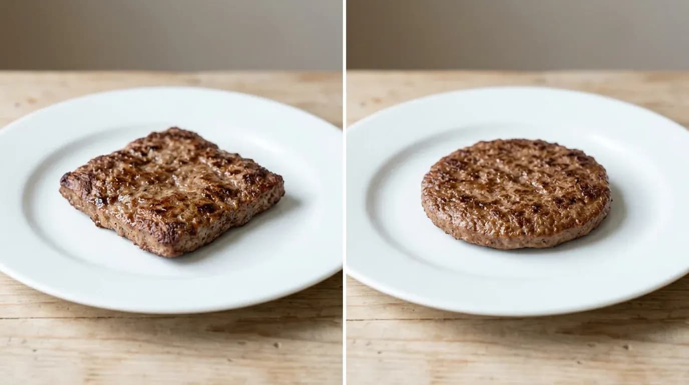 Wendy’s square vs round patty comparison