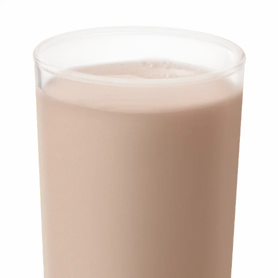 Wendy’s Chocolate Milk in a single-serve bottle, cold and creamy with rich chocolate flavor.