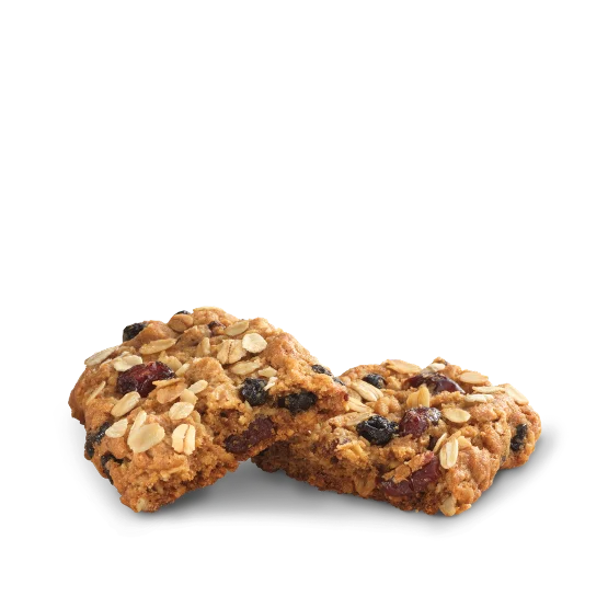 Wendy’s Fresh Baked Oatmeal Bar with whole oats and dried fruits baked into a soft, golden bar.