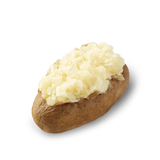 Wendy’s Plain Baked Potato served hot with fluffy inside and crisp, golden-brown skin.
