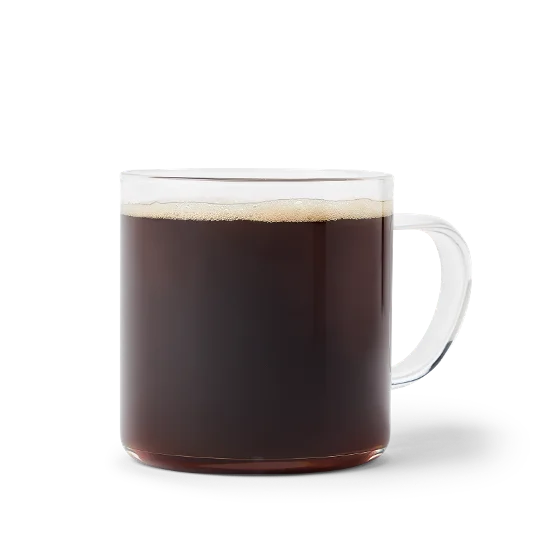 Wendy’s Regular Hot Coffee served in a warm cup, dark and smooth with a rich aroma.