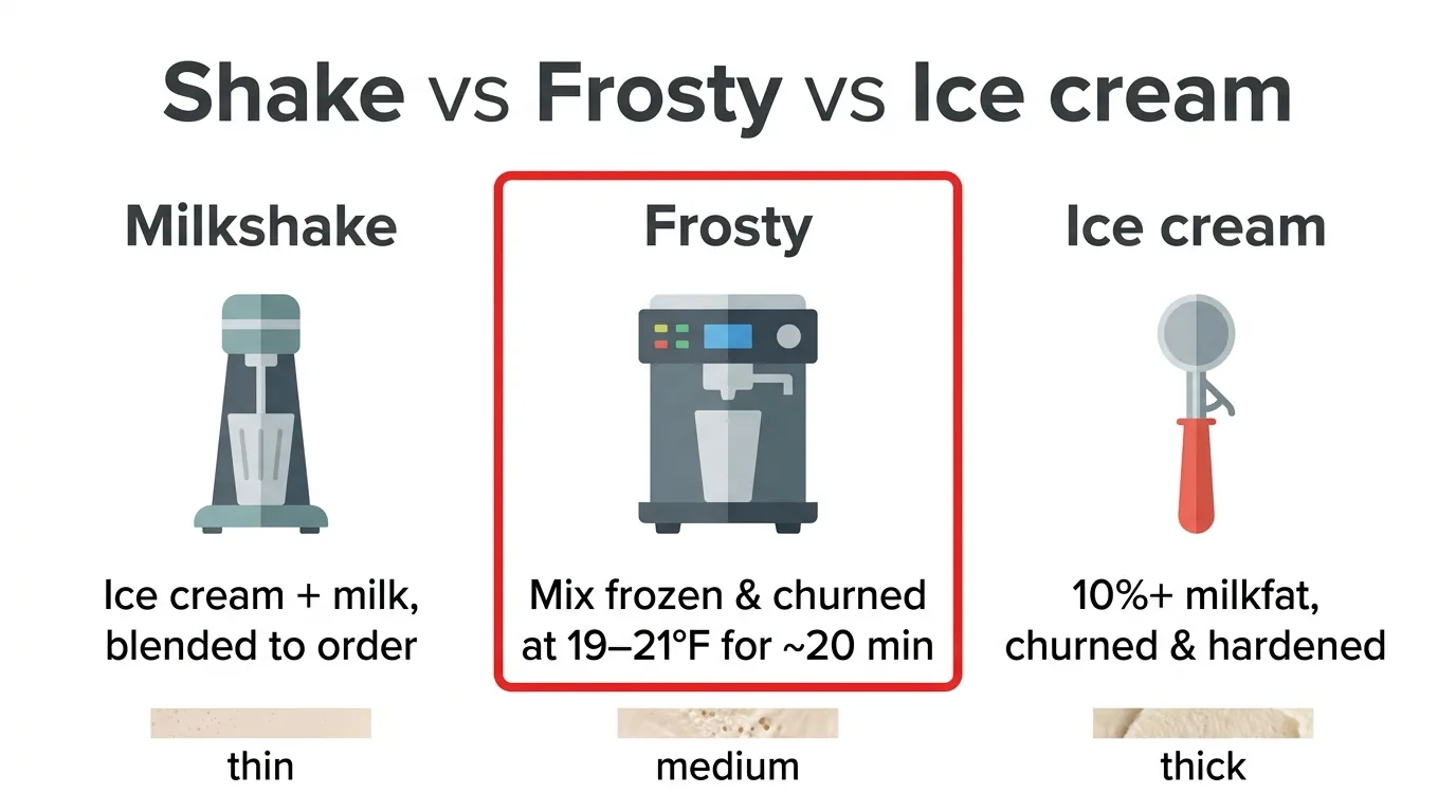 Frosty vs milkshake vs ice cream difference comparing preparation method and texture