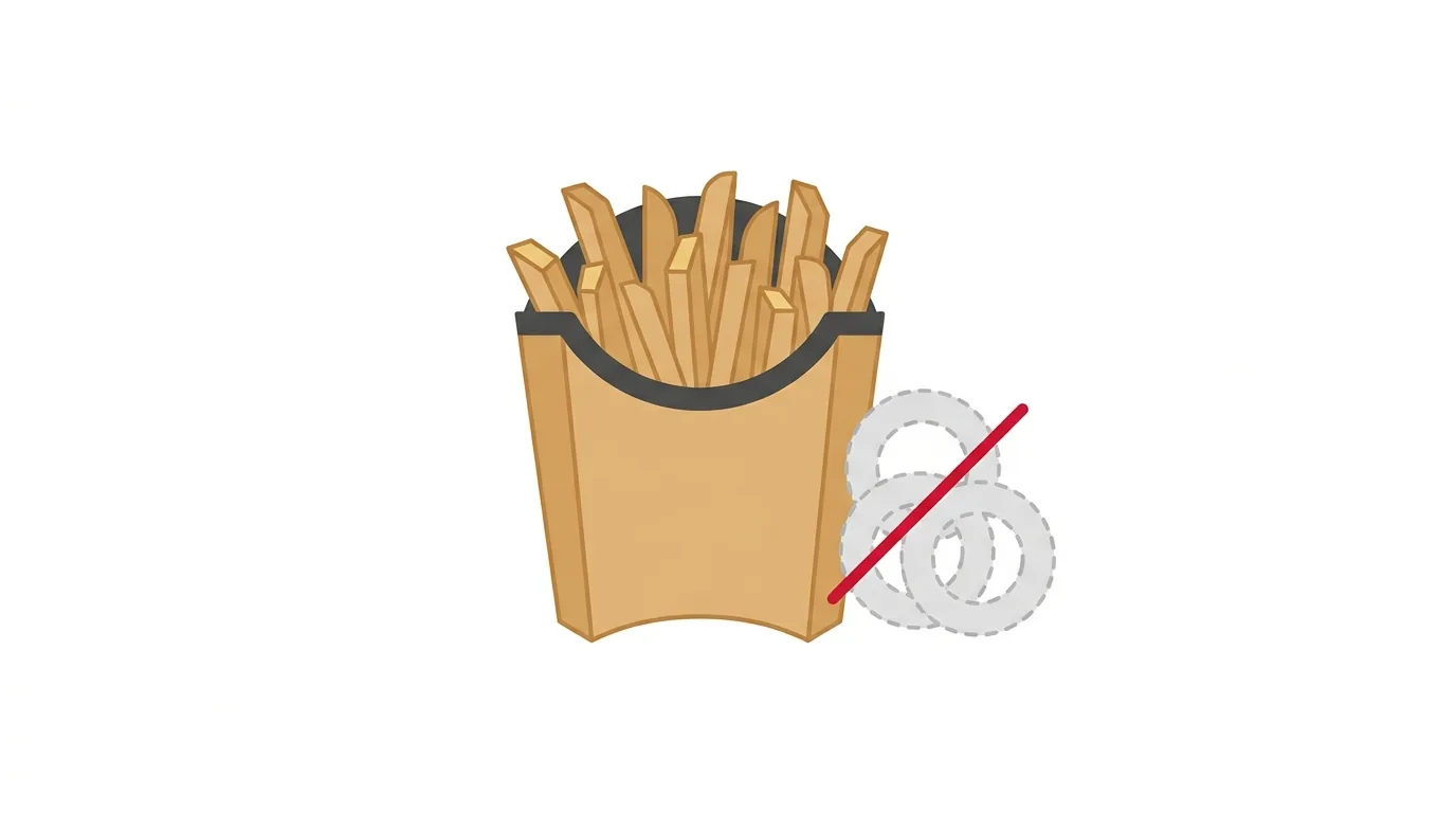 Wendy's natural cut fries served instead of onion rings which are not on the menu
