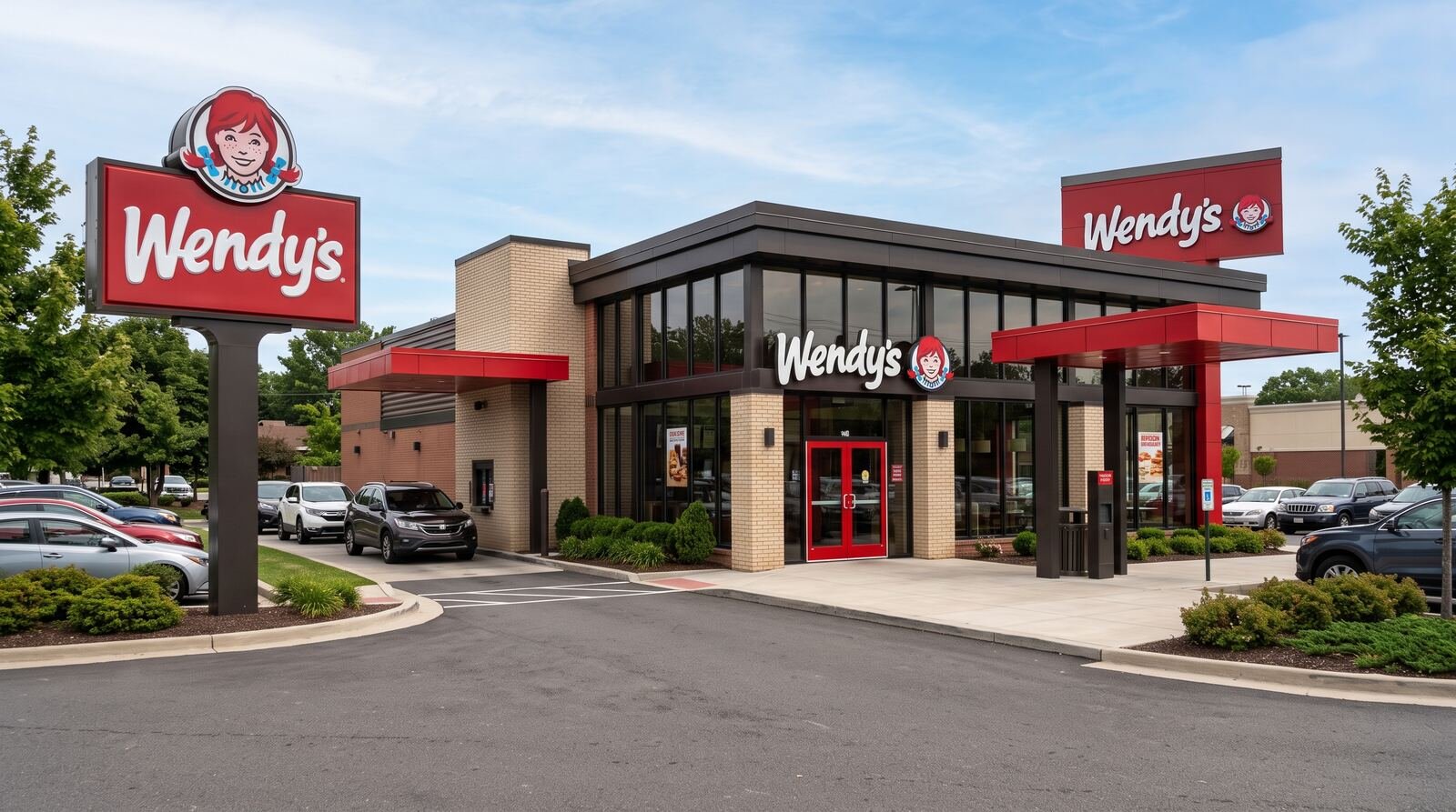 wendy's founding year 1969 – modern Wendy's restaurant exterior
