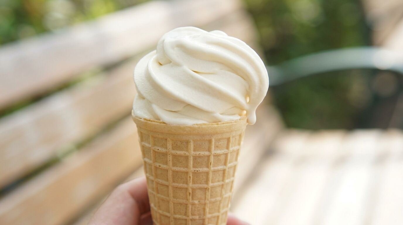 does wendy's have ice cream cones – soft-serve ice cream cone for comparison with Wendy's Frosty